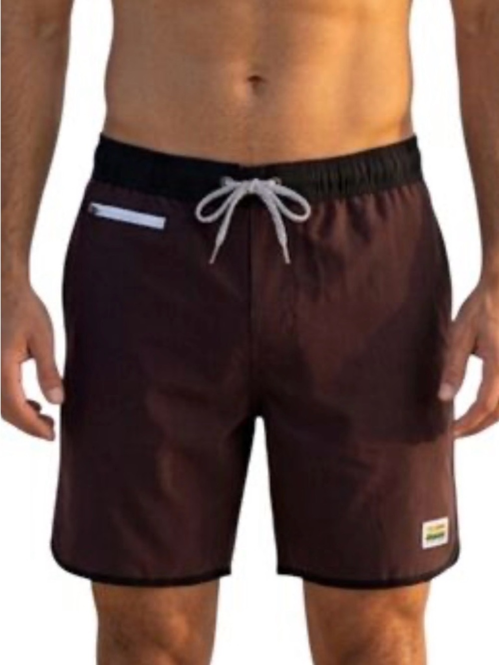Vuori Banks Short Unlined 7" Burgundy Brown Athletic Board Shorts Men's Size M